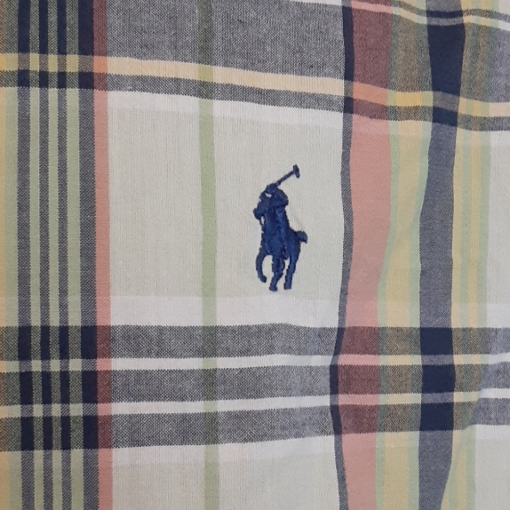 Ralph Lauren Mens Large Plaid Buttondown Cotton Shirt - Picture 4 of 7